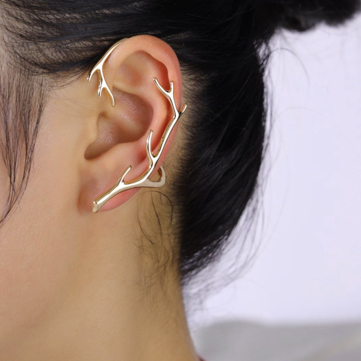 Luxury Geometric Elegant Antlers Ear Wrap Earrings Jewelry For Women Wedding Engagement Party Ear Climber Jewelry Accessories