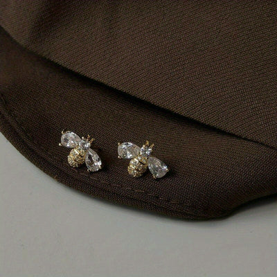 1pair Cute Little Bee Cute Earrings, Jewelry Party Gifts For Girls