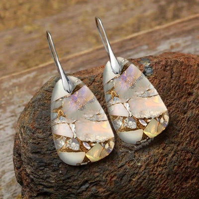 2PCS Retro Bohemian Earrings Imitation Turquoise Earrings Men's And Women's Earrings Retro Earrings Jewelry Birthday Party Anniversary Gift Earrings Christmas Earrings Valentine's Day Gift
