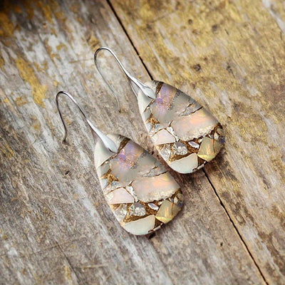 2PCS Retro Bohemian Earrings Imitation Turquoise Earrings Men's And Women's Earrings Retro Earrings Jewelry Birthday Party Anniversary Gift Earrings Christmas Earrings Valentine's Day Gift