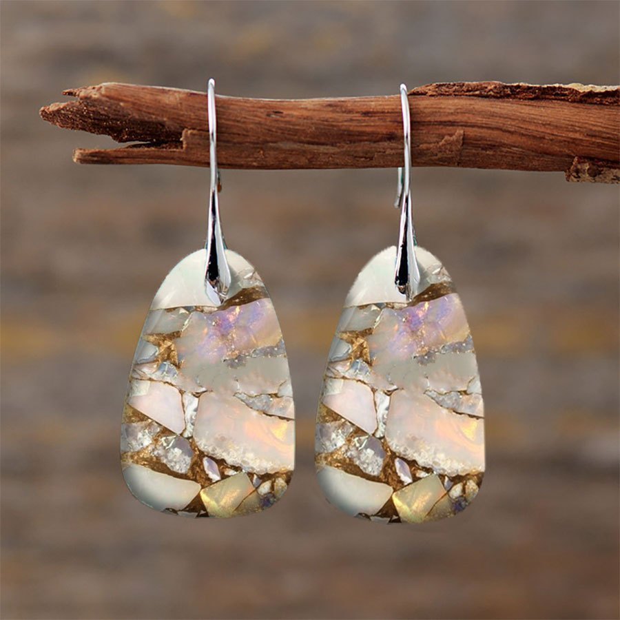 2PCS Retro Bohemian Earrings Imitation Turquoise Earrings Men's And Women's Earrings Retro Earrings Jewelry Birthday Party Anniversary Gift Earrings Christmas Earrings Valentine's Day Gift