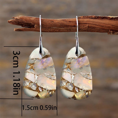 2PCS Retro Bohemian Earrings Imitation Turquoise Earrings Men's And Women's Earrings Retro Earrings Jewelry Birthday Party Anniversary Gift Earrings Christmas Earrings Valentine's Day Gift