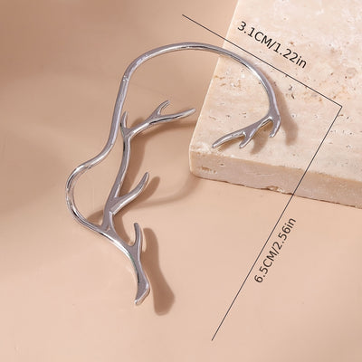Luxury Geometric Elegant Antlers Ear Wrap Earrings Jewelry For Women Wedding Engagement Party Ear Climber Jewelry Accessories