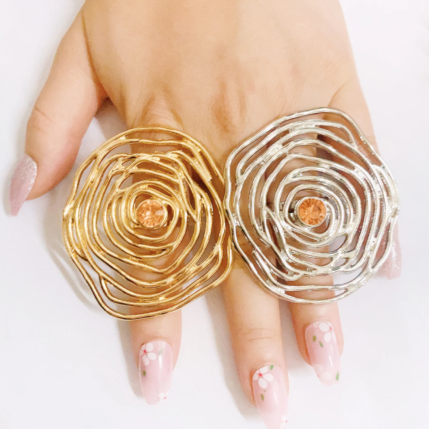 Rings For Women Big Gold Plated Ring Assorted Elements and Shapes Jewelry Sets Accesorios Gift Free Shipping Adjustable Size YLL