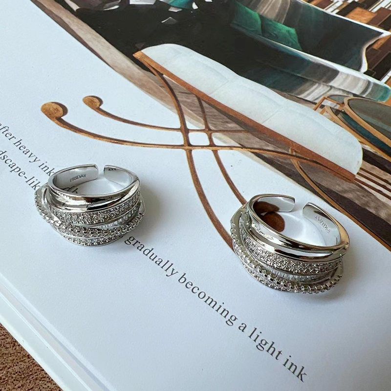 Irregular Pleated Ring for Women Men Open Adjustable Rings Wide Trendy Finger Rings Y2K Accessories Fashion Punk Jewelry
