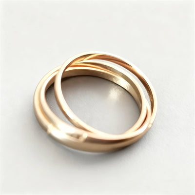 Stylish Interlocking Rings for Women Elegant Stackable Three-layers Fingers Jewelry Cool Stuff 2026 New Year Gift for Girlfriend
