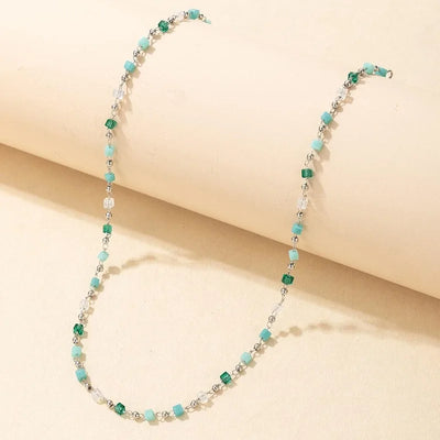 Necklace for Women Bohemian Colorful Beaded Fashion Jewelry Set On The Neck Party  Choker Chain  Femme Handwork Gift Daily