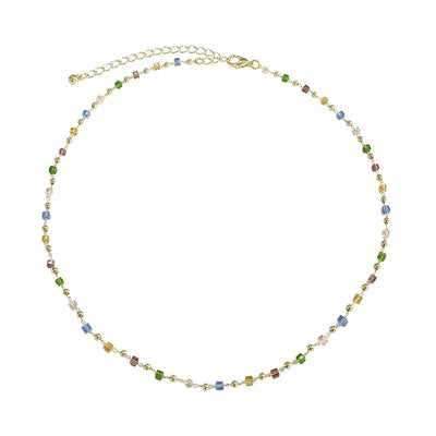 Necklace for Women Bohemian Colorful Beaded Fashion Jewelry Set On The Neck Party  Choker Chain  Femme Handwork Gift Daily