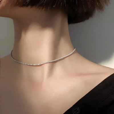 Exquisite Trendy Sparkle Star Silver Color Stainless Steel Anklet for Women Girls Classic Simple Korea Jewelry Accessories Gift