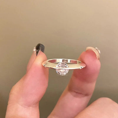 Simple Zircon Rings for Women 2025 New Luxury Design Creative Temperament Jewelry Ring Bijoux Кольцо Женское