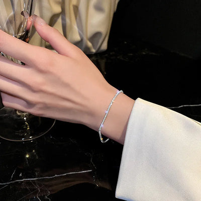Sparkling Anklet 2022 Summer Temperament Light Luxury Niche Design Sparkle Starry Beach Anklet Bracelet Necklace Jewelry Gift