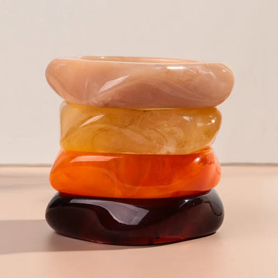 Vintage Acrylic Big Geometric irregular Bangles for Women Trendy Resin Wide Cuff Bangles Bracelets 2025 Fashion Jewelry