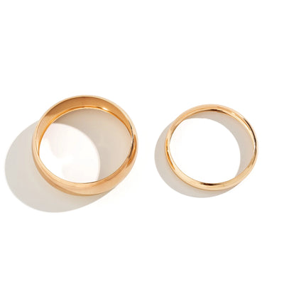 2Pcs/Set Punk Classic Gold Color Wide Bangles for Women Exaggerated Heavy Metal Big Bracelet Luxury Wedding Jewelry Accessories