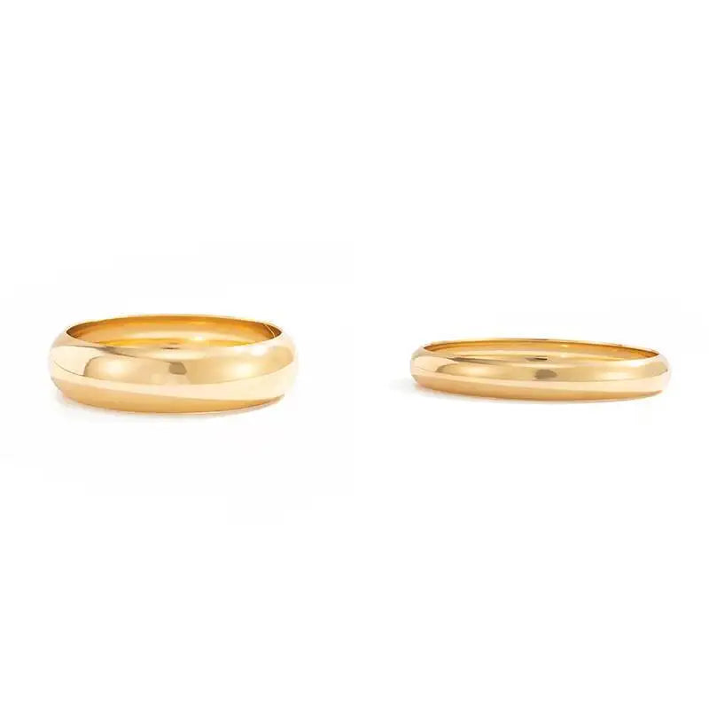 PuRui 3 Styles Retro Punk Gold Color Stack Metal Bangles Bracelets for Women Trend Simple Femme Charm Jewelry Accessories Gifts