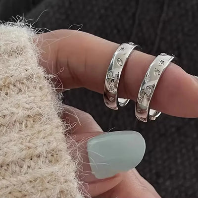 925 Sterling Silver Rings for Women Couple Minimalist Handmade Simple Narrow Zircon Ring Fine Jewelry Gift Prevent Allergy