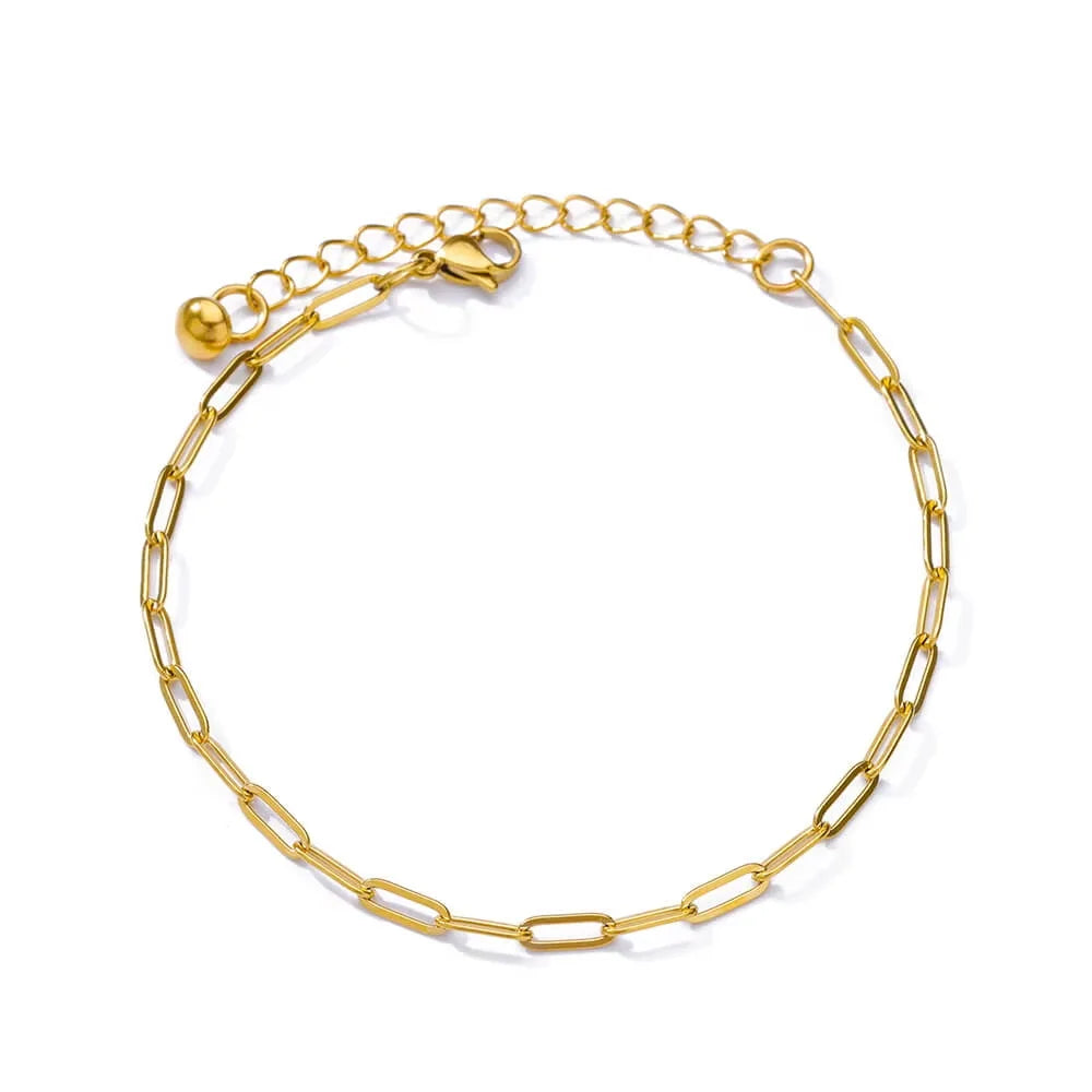 Palm Tree Birthstone Anklet Shiny Layered Chain Anklets For Women Gold Color Stainless Steel Waterproof Beach Jewelry Her Gift
