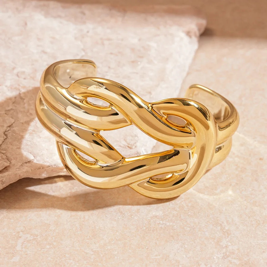 Hip Hop Thick Water Drop Wide Open Bangles Punk Golden Cross Geometric Acrylic Cuff Bracelets Striped Chunky Jewelry F