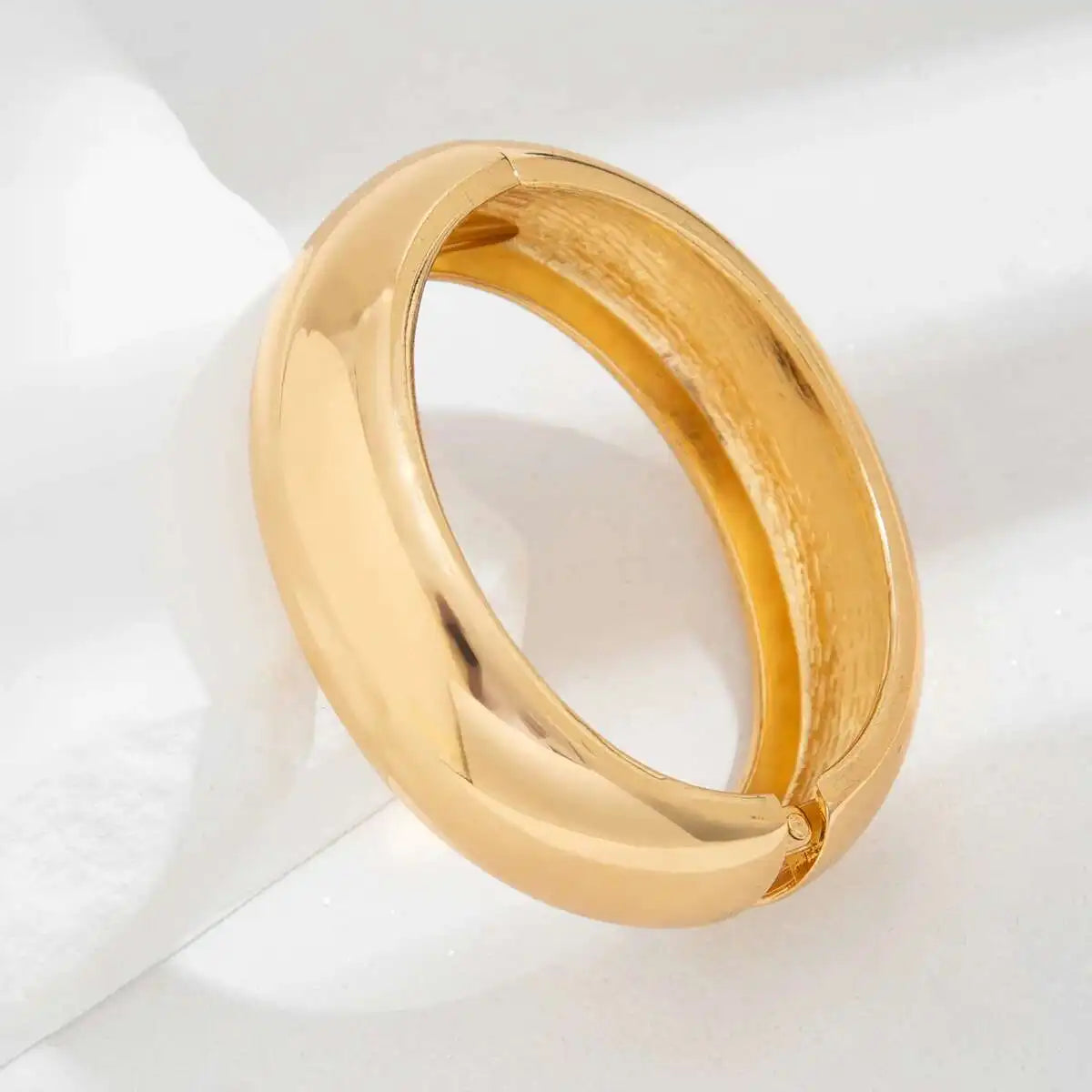 IngeSight.Z Vintage Irregular Resin Wide Bangle Bracelets Women Punk Geometric Wide Metal Bracelet Fashion Chunky Party Jewelry