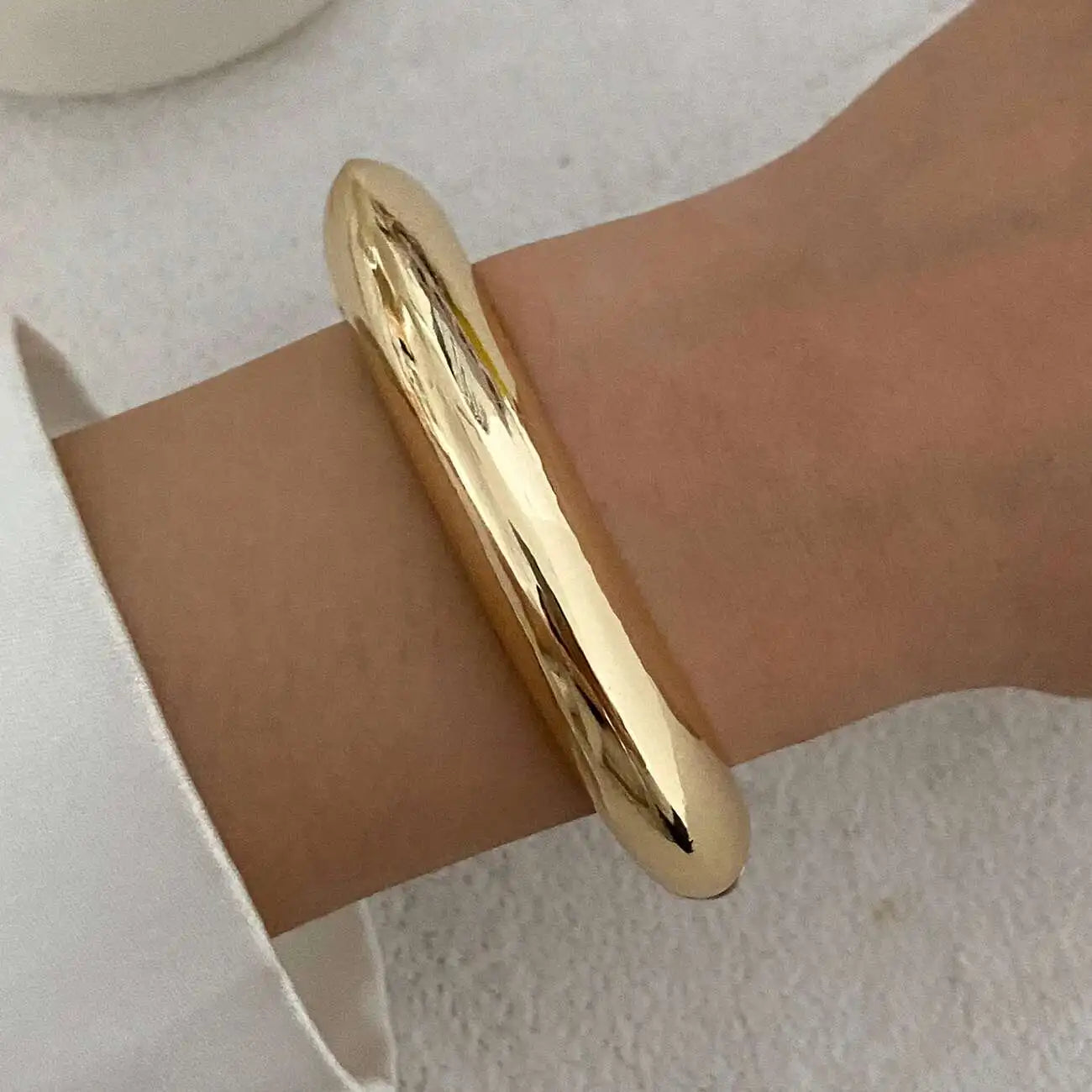IngeSight.Z Vintage Irregular Resin Wide Bangle Bracelets Women Punk Geometric Wide Metal Bracelet Fashion Chunky Party Jewelry