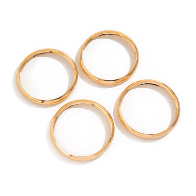DIEZI One Set Simple Multilayer Bangle Bracelet Fashion Punk Gold Silver Color Geometric Bangles For Women Men Gift Jewelry