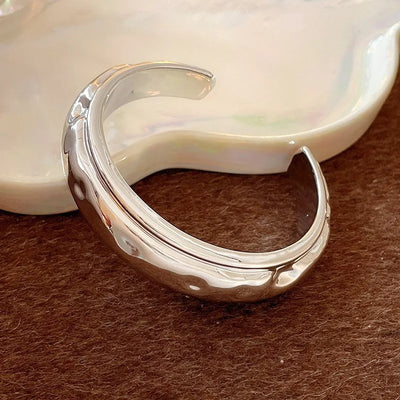 Hip Hop Thick Water Drop Wide Open Bangles Punk Golden Cross Geometric Acrylic Cuff Bracelets Striped Chunky Jewelry F