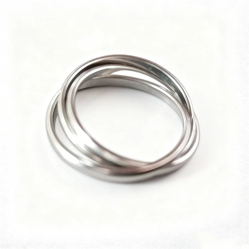 Stylish Interlocking Rings for Women Elegant Stackable Three-layers Fingers Jewelry Cool Stuff 2026 New Year Gift for Girlfriend