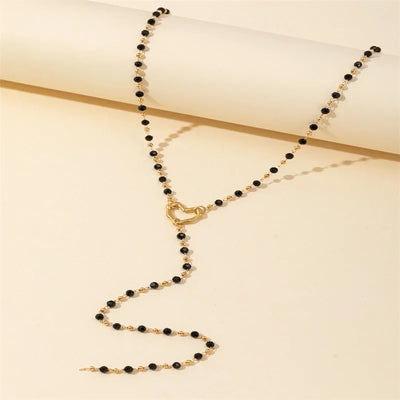Bohemian Long Y-Shaped Necklaces for Women Y2K Metal Clavicle Chain Gold Color Choker Holiday Party Jewelry Necklace Gift Collar