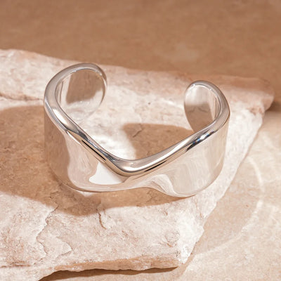 Hip Hop Thick Water Drop Wide Open Bangles Punk Golden Cross Geometric Acrylic Cuff Bracelets Striped Chunky Jewelry F