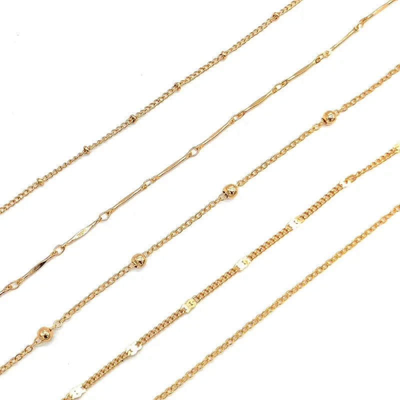 Shiny Anklets With Layers Leaves And Beaded Cuban Chains. A Set Of Summer Beach Anklets For Women Girls  Ankle Jewelry,