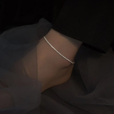 Sparkling Anklet 2022 Summer Temperament Light Luxury Niche Design Sparkle Starry Beach Anklet Bracelet Necklace Jewelry Gift