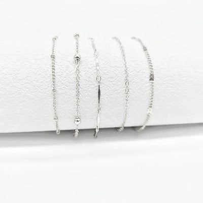 Shiny Anklets With Layers Leaves And Beaded Cuban Chains. A Set Of Summer Beach Anklets For Women Girls  Ankle Jewelry,