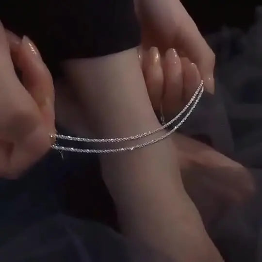 Sparkling Anklet 2022 Summer Temperament Light Luxury Niche Design Sparkle Starry Beach Anklet Bracelet Necklace Jewelry Gift