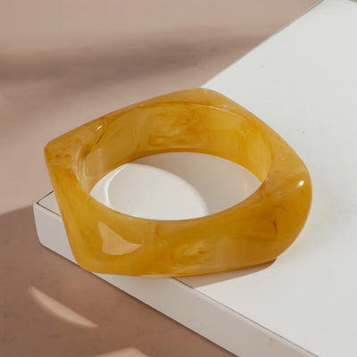 Vintage Acrylic Big Geometric irregular Bangles for Women Trendy Resin Wide Cuff Bangles Bracelets 2025 Fashion Jewelry