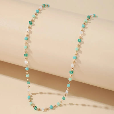 Necklace for Women Bohemian Colorful Beaded Fashion Jewelry Set On The Neck Party  Choker Chain  Femme Handwork Gift Daily