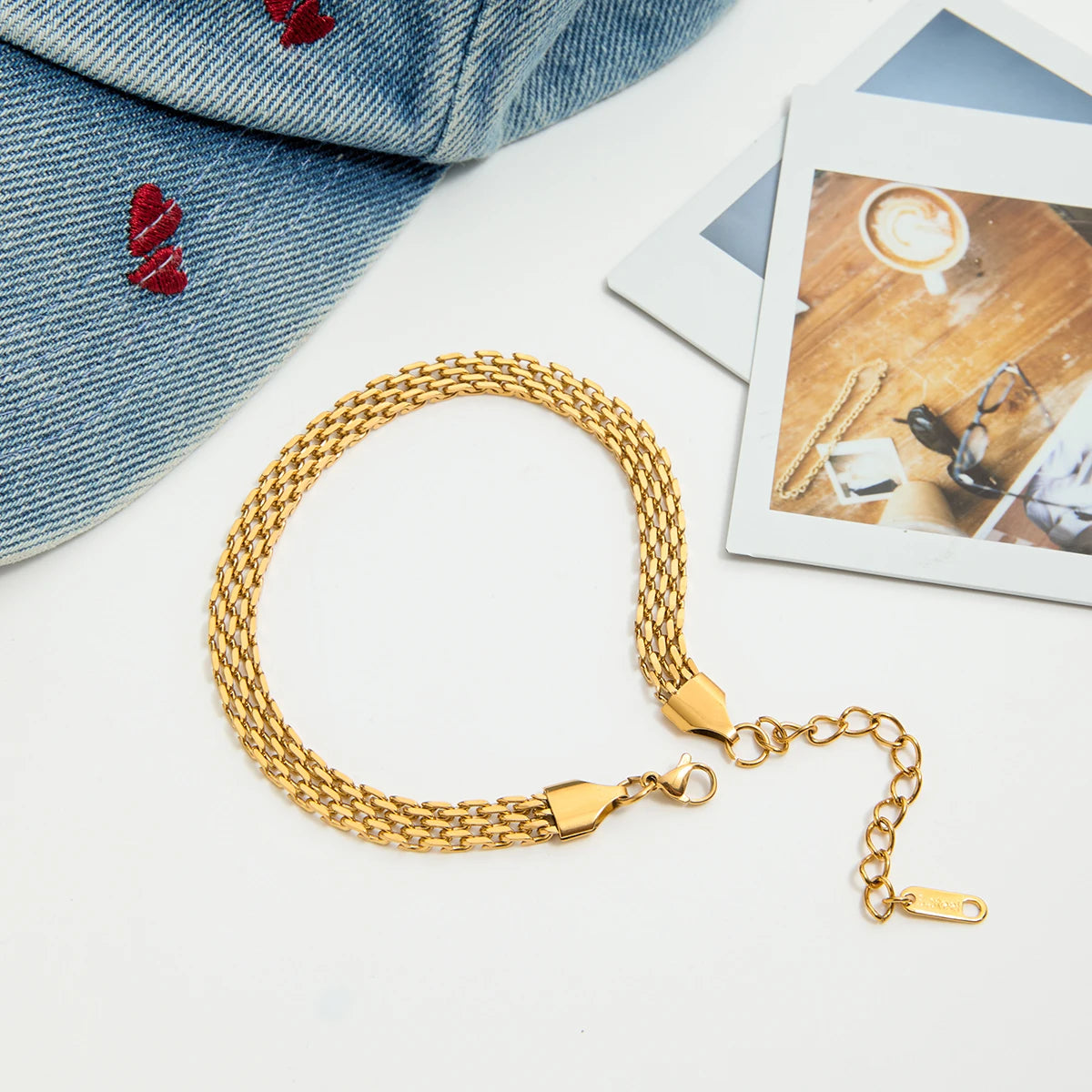 Zora Exquisite Classic 18k Gold Plated Rust Proof Hollow Out Design Anklet Trendy Summer Anti Allergic Women's Daily Jewelry